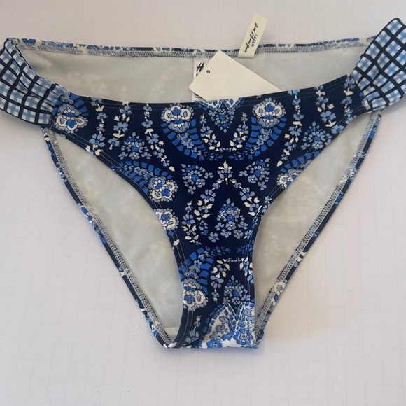 H & M Blue Floral Bikini Bottoms - Picture 1 of 4
